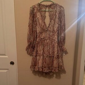 Chic Paisley Long Sleeve Dress